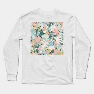 Maximalist Modern Shapes / Pastel Garden Long Sleeve T-Shirt